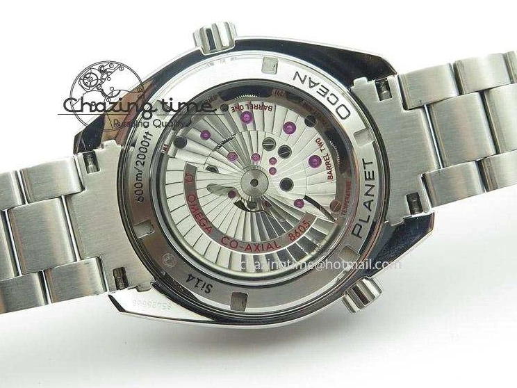 0501 Planet Ocean GMT 42mm V6F Best Edition Blue Bezel Blue Dial On SS Bracelet A ModernLook 8274